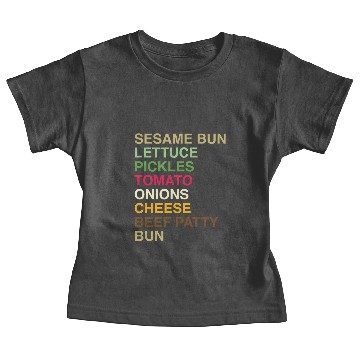 Discover Burger - Burger Anatomy Baby Tees