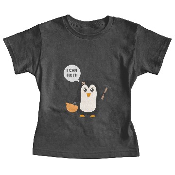 Discover Construction worker Penguin Baby Tees
