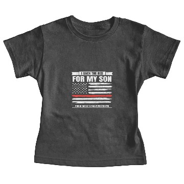 Discover Thin Red Line Son Firefighter Support Baby Tees