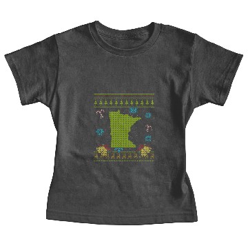 Discover Minnesota Christmas Ugly Baby Tees