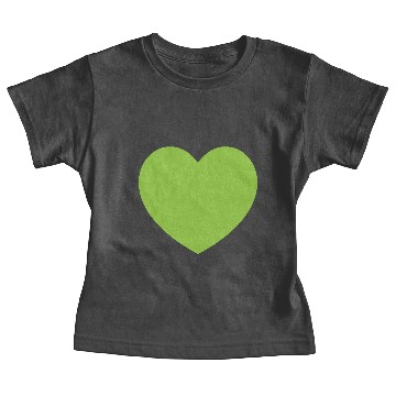 Discover Light Green Heart Baby Tees