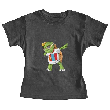 Discover Mongolia Dabbing Turtle Baby Tees