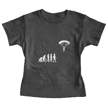 Discover Funny Parachute Evolution Baby Tees