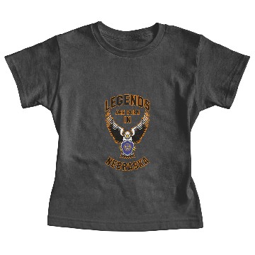Discover Legends are born in Nebraska Baby Tees