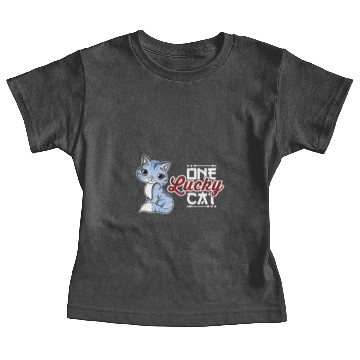 Discover One lucky cat Baby Tees
