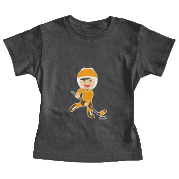 Discover ice hockey skate playing boy gift idea Baby Tees