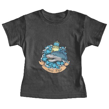 Discover Shark Attack Lighthouse Baby Tees