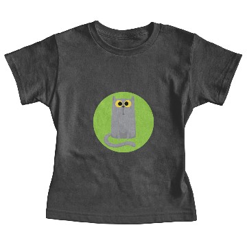 Discover Sad Grey Cat Sitting Baby Tees