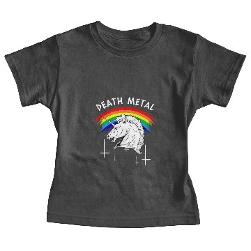 Discover Death Metal Rainbow Unicorn Baby Tees