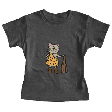 Discover Cat Stone Age Caveman Baby Tees