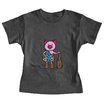Discover Pig Stone Age Caveman Baby Tees