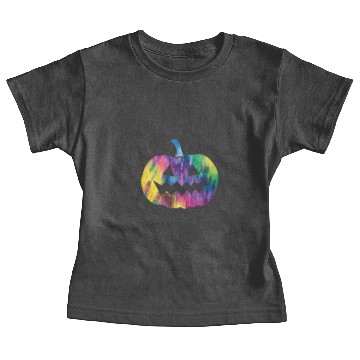 Discover Tie Dye Pumpkin Face Jack O Lantern Baby Tees