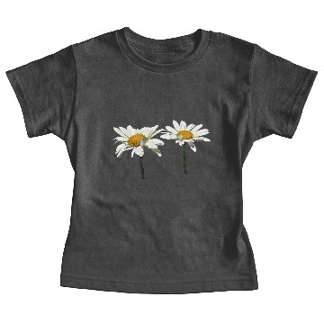 Discover Two White Daisies Waving Baby Tees