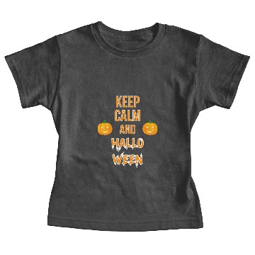 Discover Keep Calm And Halloween orange Baby Tees