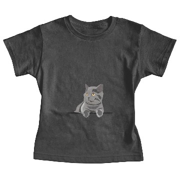 Discover cute grey cat Baby Tees