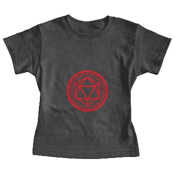 Discover Polyhedral D20 Dice Monogram Tabletop RPG Baby Tees