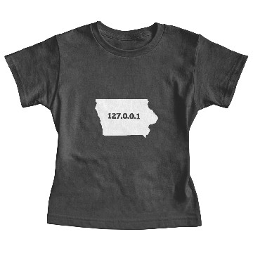 Discover Iowa 127.0.0.1 Home Computer Nerd IP Address Baby Tees