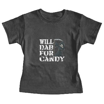 Discover Funny Halloween Grim Reaper Will Dab For Candy. Baby Tees