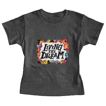 Discover Living The Dream Lettering Baby Tees