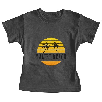Discover Malibu Beach black Baby Tees