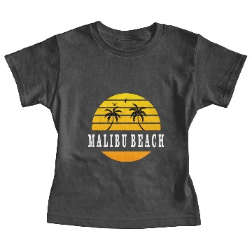 Discover Malibu Beach white Baby Tees