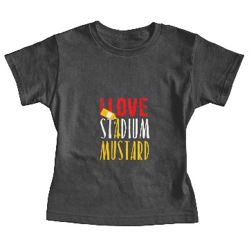 Discover I Love Stadium Mustard Baby Tees
