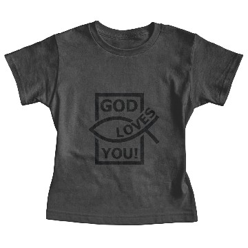 Discover God Loves You Baby Tees