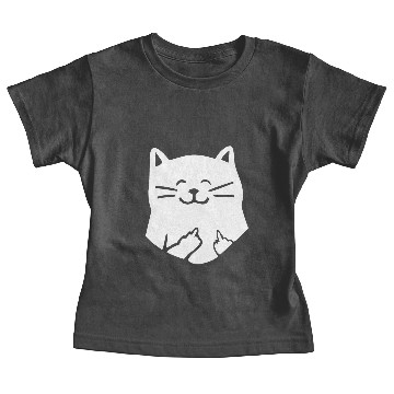 Discover Cat Middle Finger Baby Tees