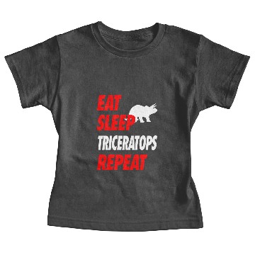 Discover EAT SLEEP TRICERATOPS REPEAT Baby Tees
