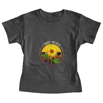 Discover I hate people Sunflower Vintage Lover Funny Hippie Baby Tees
