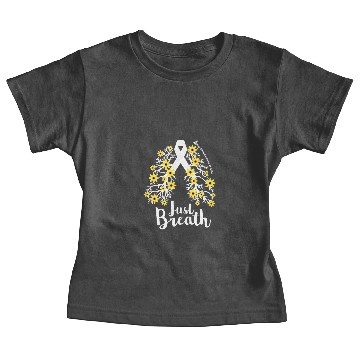 Discover Just Breathe Lung Cancer Baby Tees