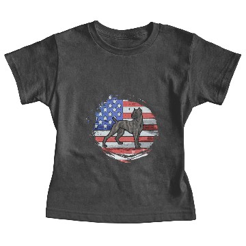 Discover Cane Corso Flag Cutout - Crop Brindle Baby Tees