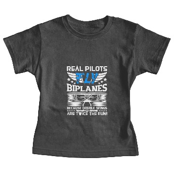 Discover real pilots fly biplanes Baby Tees