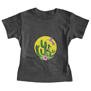 Discover Cactus Flower Hummingbird Pink Sun Baby Tees