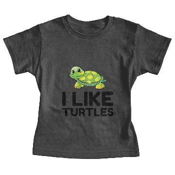 Discover I Like Turtles Baby Tees