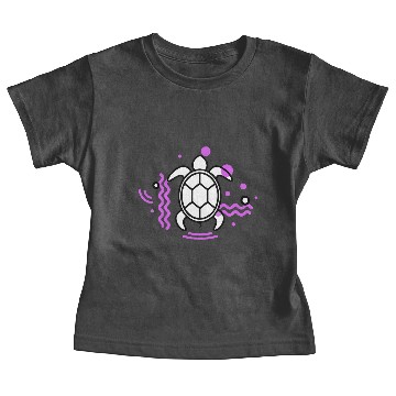 Discover Turtle violet white Baby Tees