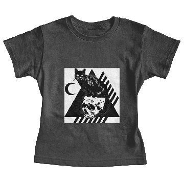 Discover cat skull triangle Baby Tees