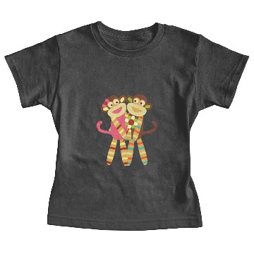 Discover Sock Monkey Friends Baby Tees