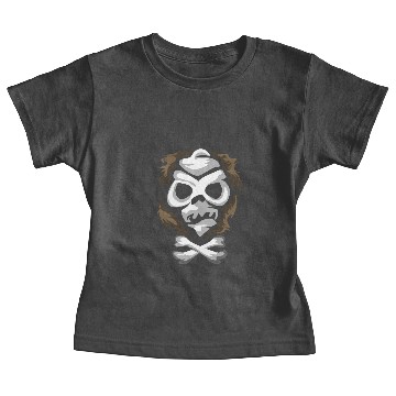 Discover Monkey skull with crossbones Baby Tees
