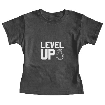 Discover Funny Level Up Engangement Gift Grooms gift Baby Tees