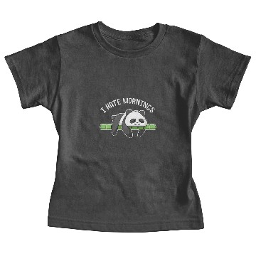 Discover I Hate Mornings Panda Bamboo Baby Tees