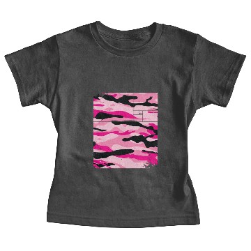 Discover Square camouflage pattern pink Baby Tees