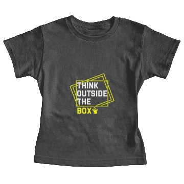 Discover Think Different Clever Border Plate Gift Box Baby Tees