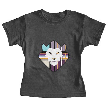 Discover Rebel Lion - Elegant Purple Tartan [Dark Variant] Baby Tees