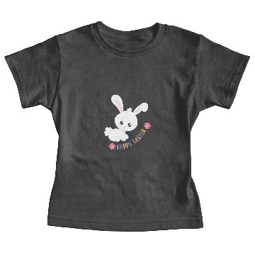 Discover Kids Easter Hoppy Easter Bunny White Bunny Baby Tees