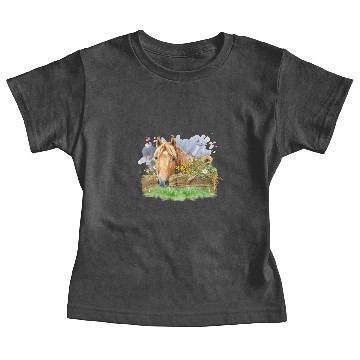 Discover Horse Watercolor Baby Tees