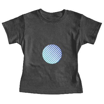 Discover Light Blue White Circle Baby Tees