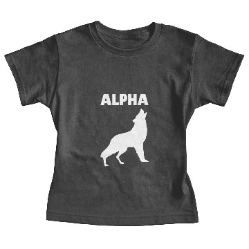 Discover Alpha Wolf Design Baby Tees