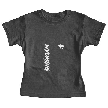 Discover Wyoming, Yellow Stone, Buffalo Baby Tees