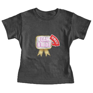 Discover Team Bride OMG Oh My God Badge Baby Tees